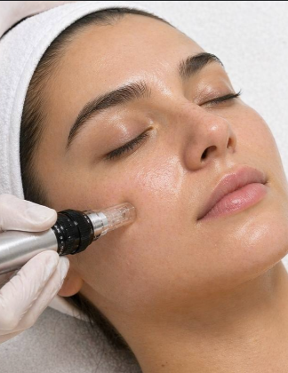 Microneedling facial with exosomes